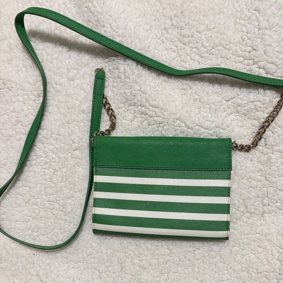 Kate spade kelly green and white crossbody envelope bag - Picture 2 of 6